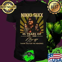 Nikki sixx 45 years of 1975 2020 thank you for the memories signatures shirt