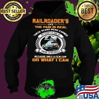 Ns norfolk southern railroader's life the pain is real these scars were earned my craft is one of pride and respect because only a few can do what i can s Hoodie