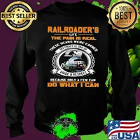 Ns norfolk southern railroader's life the pain is real these scars were earned my craft is one of pride and respect because only a few can do what i can s Sweater