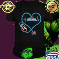 Nurse stethoscope red lobster heartbeat shirt