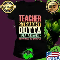 Official Teacher straight outta quarantine returned to school s Ladies tee