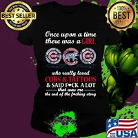 Once upon a time there was a girl who really loved chicago cubs and tattoos and said fuck a lot that was me the end of the fucking story s Ladies tee