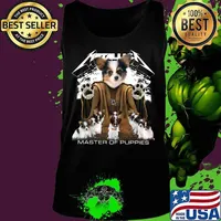 Papillon puppy metallica master of puppies s Tank top