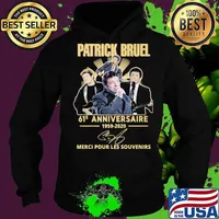 Patrick bruel 61e anniversary 1959 2020 thank you for the memories signature s Hoodie