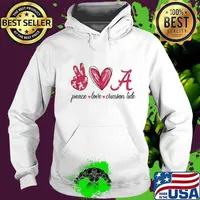 Peace love alabama crimson tide s Hoodie