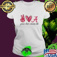 Peace love alabama crimson tide s Ladies tee