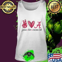 Peace love alabama crimson tide s Tank top
