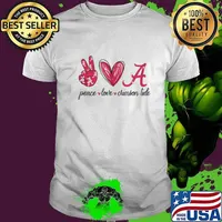 Peace love alabama crimson tide shirt