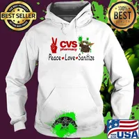 Peace love sanitize baby yoda covid-19 cvs pharmacy s Hoodie