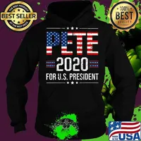 Pete 2020 for us president american flag independence day s Hoodie
