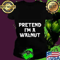 Pretend I'm A Walnut Funny Lazy Halloween Party Costume T-Shirt Ladies tee