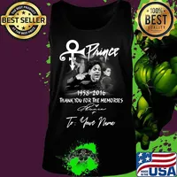 Prince 1958 2016 thank you for the memories to your name signature s Tank top