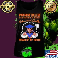 Purchase college state university of new york educated queen proud of my roots s Tank top