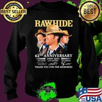 Rawhide 62nd anniversary 1959 2020 thank you for the memories signatures s Sweater