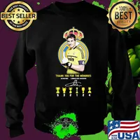 Real madrid iker casillas thank you for the memories 125 matches 5 world's best goalkeeper signature soccer s Sweater