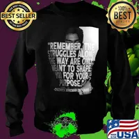 Remember the struggles along the way are only meant to shape you for your purpose black panther rip chadwick 1976 2020 picture s Sweater