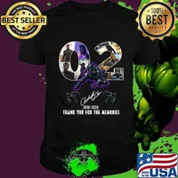 Rip Chadwick Boseman Black Panther 02 year 2018-2020 thank you for the memories signature shirt