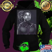 RIP Marvel heroes black panther chadwick Bosebam art s Hoodie