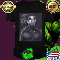RIP Marvel heroes black panther chadwick Bosebam art shirt