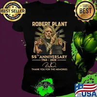 Robert plant 55th anniversary 1965 2020 thank you for the memories signature s Ladies tee
