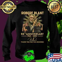 Robert plant 55th anniversary 1965 2020 thank you for the memories signature s Sweater