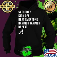 Saturday kick off beat everyone rammer jammer repeat atlanta braves s Hoodie