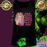 She has the soul of a gypsy the heart of a hippie the spirit of a fairy flowers s Tank top