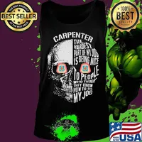 Skull carpenter the hardest part of my job is being nice to people who think they know how to do my job s Tank top