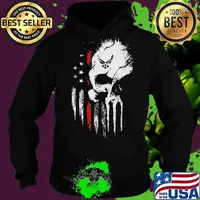 Skull marine american flag independence day s Hoodie
