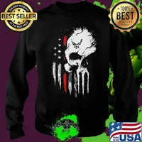 Skull marine american flag independence day s Sweater