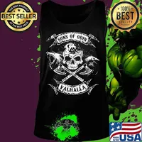 Skull sons of odin valhalla s Tank top