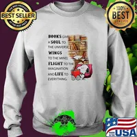 Snoopy books give a soul to the universe wings to the mind flight to the imagination and life to everything s Sweater