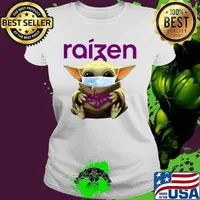 Star wars baby yoda mask hug raizen s Ladies tee