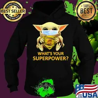 Star wars baby yoda mask hug superman ups what's your superpower s Hoodie