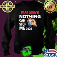 Strong woman mask papa john's nothing can stop me 2020 s Sweater