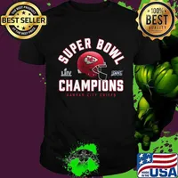 Super bowl liv champions kansas city chiefs football team shirt