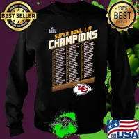 Super bowl liv champions players kansas city chiefs football logo s Sweater