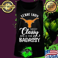 Texas longhorns logo lady sassy classy and a tad badassy s Tank top