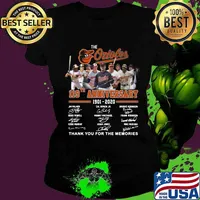 The baltimore orioles 119th anniversary 1901 2020 thank you for the memories signatures s Ladies tee