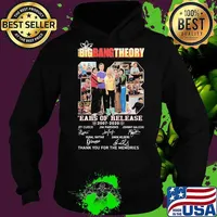 The big bang theory 18 years of release 2007 2020 thank you for the memories signatures s Hoodie