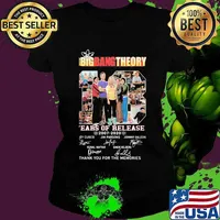 The big bang theory 18 years of release 2007 2020 thank you for the memories signatures s Ladies tee