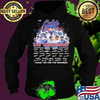 The chicago cubs 145th anniversary 1876 2021 thank you for the memories signatures s Hoodie