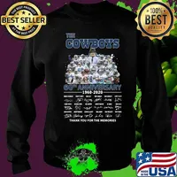 The dallas cowboys 60th anniversary 1960 2020 thank you for the memories signatures s Sweater