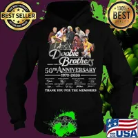 The doobie brothers 50th anniversary 1970 2020 thank you for the memories signatures s Hoodie