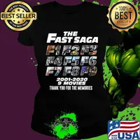 The fast saga 2001 2020 9 movies thank you for the memories s Ladies tee