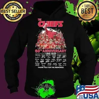 The kansas city chiefs 60th anniversary 1960 2020 thank you for the memories signatures s Hoodie