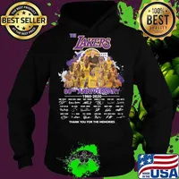 The los angles lakers 60th anniversary 1960 2020 thank you for the memories signatures s Hoodie