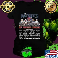 The new england patriots 61st patriots legends 1959 2020 thank you for the memories signatures s Ladies tee