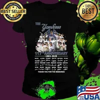 The new york yankees 117th anniversary 1903 2020 thank you for the memories signatures s Ladies tee