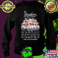 The new york yankees baseball 120th anniversary 1901 2021 thank you for the memories signatures s Sweater